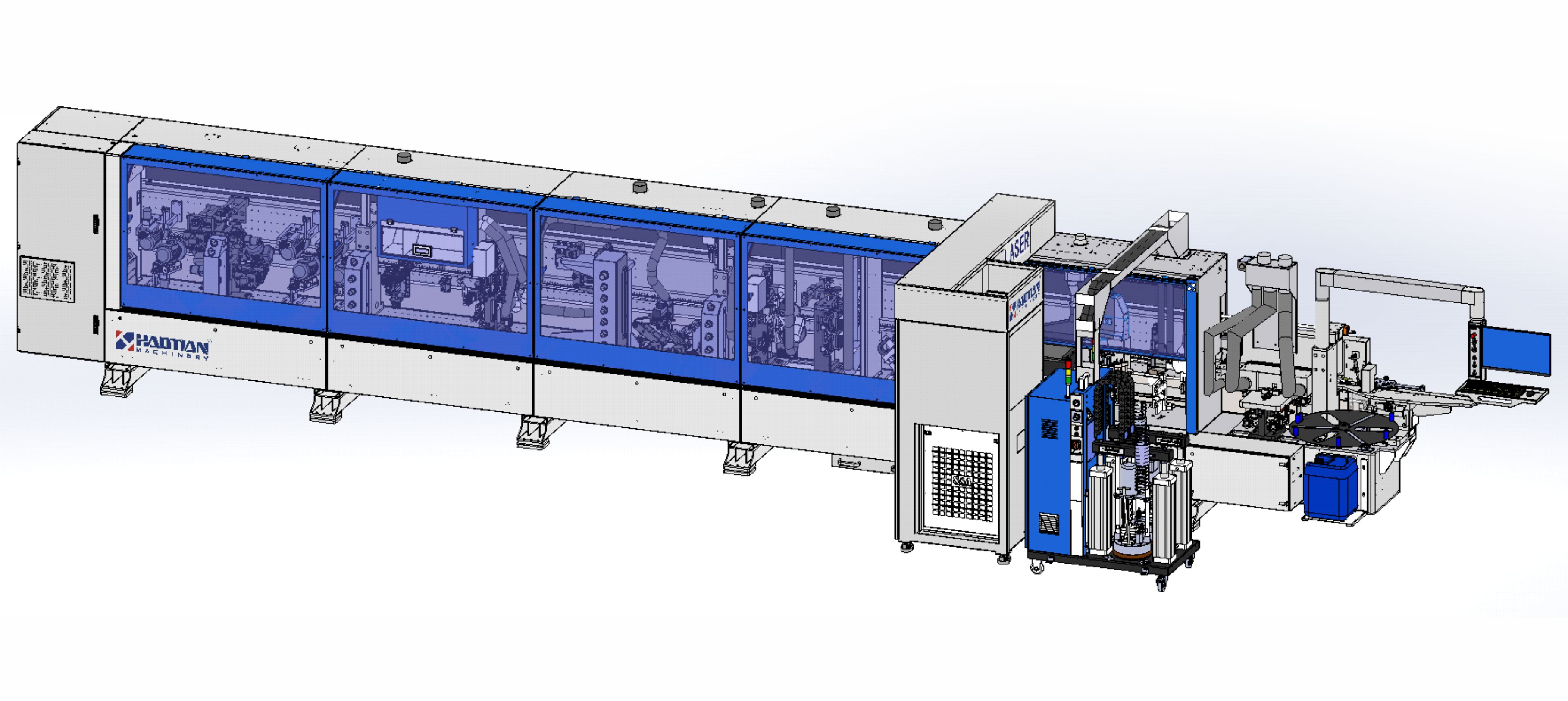 ECO-258H/12/13+L PUR2 LASER-S（激光和伺服单轴双胶多色PUR 板件及封边带厚度自动测量 伺服