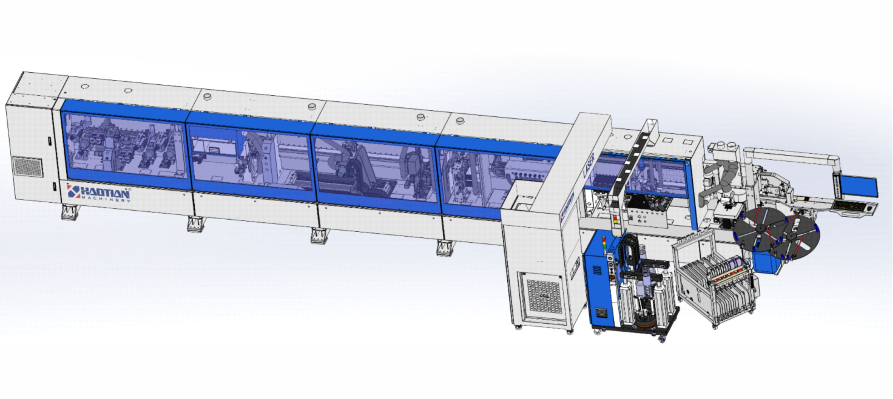 YEB-350H/12/13+L PUR2 LASER-S（激光和伺服单轴双胶多色PUR 板件及封边带厚度自动测量 伺服